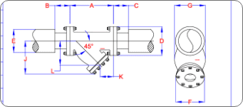 Y-strainer Measurement Template