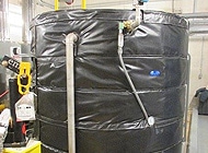Hot water tank insulated