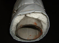Removable Insulation Blanket on Pipe - cross section