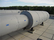 Removable Insulation Blankets on Rooftop Exhaust